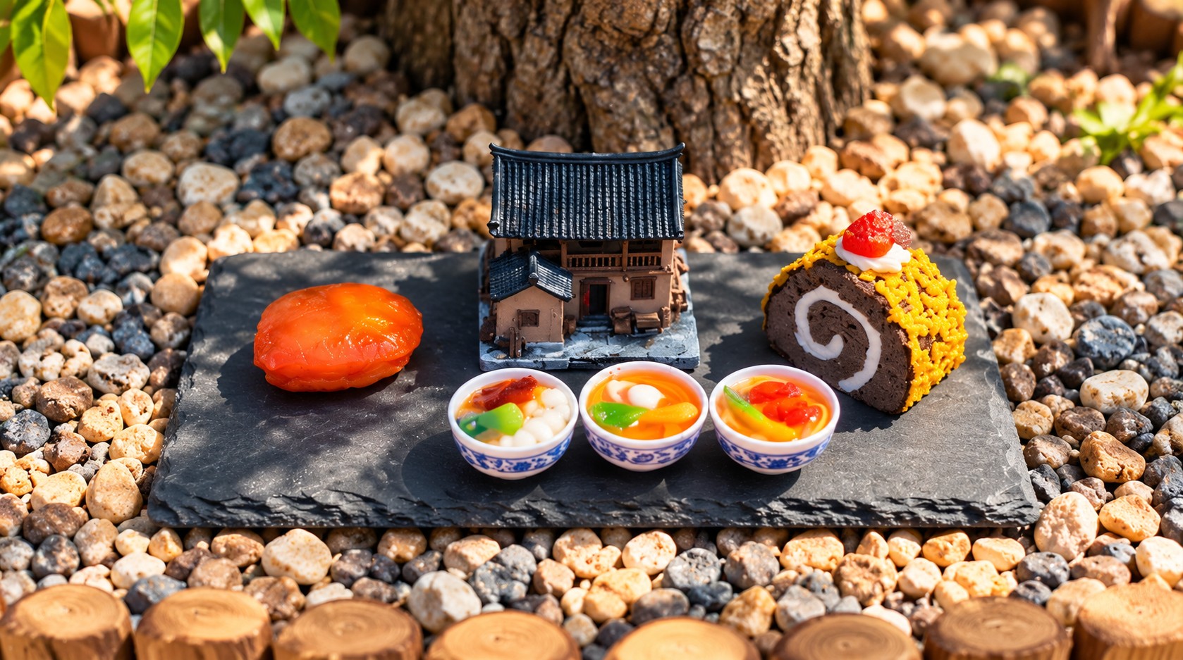 小屋糕点与餐食微缩摆件
